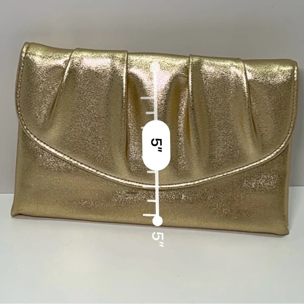Vintage 1978 Avon Polished Gold Metallic clutch - Picture 5 of 7